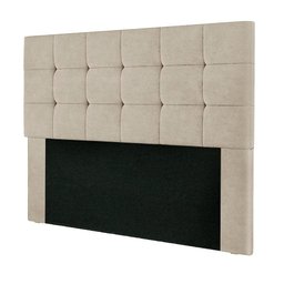 Cabeceira Cama Box Queen 160 Cm Estofada Suede Bege Amassado Julia Speciale Home - 1