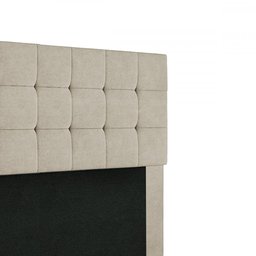 Cabeceira Cama Box Queen 160 Cm Estofada Suede Bege Amassado Julia Speciale Home - 5