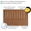 Ver imagem 5 de Cabeceira Casal 140 cm Lumina LED com Frame Corino Tcs 727 Peer
