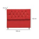 Ver imagem 3 de Cabeceira Estofada Cama Box Solteirão 100 Cm Suede Paris Vermelho