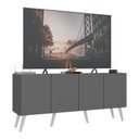 Ver imagem 2 de Rack Retrô para Tv até 50 Polegadas com 4 Portas Multimóveis Mp1071 Grafite/branco