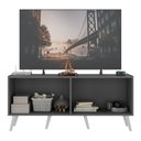 Ver imagem 3 de Rack Retrô para Tv até 50 Polegadas com 4 Portas Multimóveis Mp1071 Grafite/branco