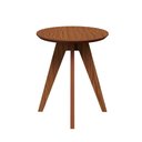 Ver imagem 2 de Mesa de Canto 50cm Estilo Retrô Redonda 100% MDF Dalla Costa Cor:Pinhão