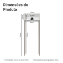 Ver imagem 3 de Porta-Geladeira 83 cm 1 Porta Basculante Crema/Branco/Crema Vik Madesa