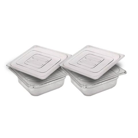 Conj 2 Cuba Gastronômica Policarb GN 1/6X65 mm 1L com tampa simples