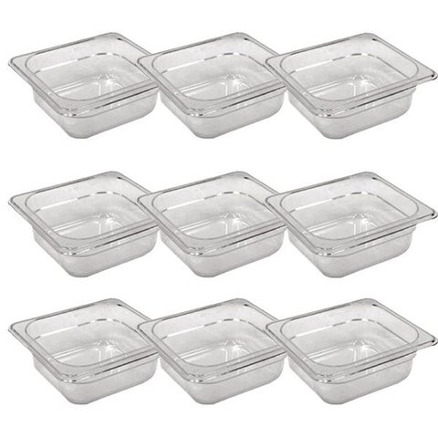 Conj 10 Cuba Gastronômica Policarbonato GN 1/6X65 mm 1,0L