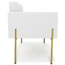 Ver mais imagens de Poltrona para Sala Pé Metal Dourado Kit 2 Ana Bouclé Off - Ibiza