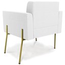 Ver imagem 7 de Poltrona para Sala Pé Metal Dourado Kit 2 Ana Bouclé Off - Ibiza