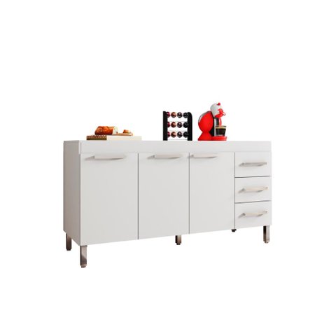 Gabinete de Cozinha 1,50 Dinamarca Branco Casa Moderna