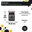 Ver imagem 5 de Climatizador e Ventilador Portátil Startools 500ml 3 Velocidades 10W Preto Bivolt