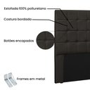 Ver imagem 3 de Cabeceira Verona para Cama Box Queen 160 Cm Corino Marrom - D’Rossi