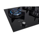 Ver imagem 2 de Fogão Cooktop Fischer 5 Queimadores Tc Infinity Duo Mesa Vidro Preto Bivolt