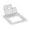 Tampa Cuba Gastronômica GN 1/6 Policarbonato Dobradiça Flip Lid COM Ranhura Abertura para Colher - 1