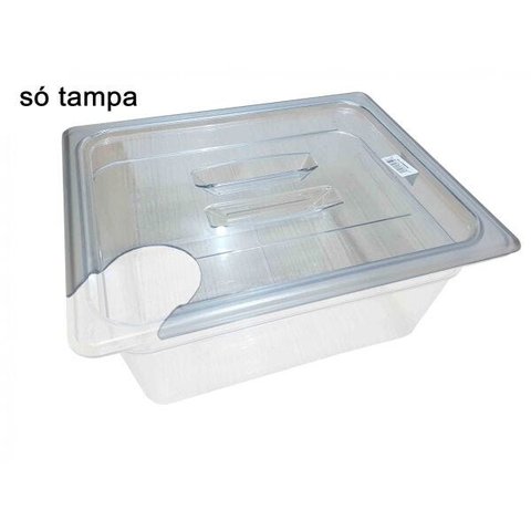 Tampa para Cuba Policarbonato 1/2 com Abertura para Sous Vide - Só a Tampa