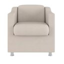 Ver imagem 1 de Poltrona Decorativa Tilla Suede Bege Twdecora