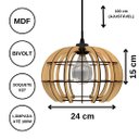 Ver imagem 6 de Luminária Teto tipo Pendente MAGNÉTICA MDF - Completa - Cor: Preta
