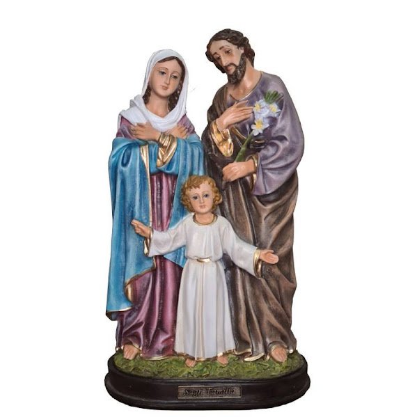 Imagem Sagrada Família Resina 20cm Italiana Pequena - 1