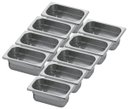 Ver imagem 1 de Conj 12 Cuba Gastronômica Inox GN 1/9x65 mm 0,67 L sem alça