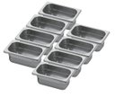 Ver imagem 1 de Conj 8 Cuba Gastronômica Inox GN 1/9x65 mm 0,67 L sem alça