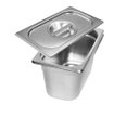 Ver imagem 1 de Cuba Gastronômica Inox GN 1/4x150 mm 3,6 L sem alça COM TAMPA