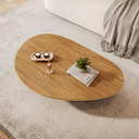 Ver imagem 2 de Mesa de Centro Formato Orgânico Mdf Canela com Pés Metal