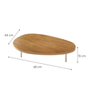 Ver imagem 7 de Mesa de Centro Formato Orgânico Mdf Canela com Pés Metal