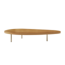 Ver imagem 3 de Mesa de Centro Formato Orgânico Mdf Canela com Pés Metal