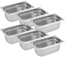 Ver imagem 1 de Conj. 6 CubaS GastronômicaS Inox GN 1/3x100 mm 3,3 L sem alça