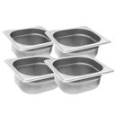Ver imagem 1 de Conj 4 Cuba Gastronômica Inox GN 1/6x65 mm 1,0 L sem alça