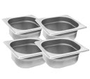Ver imagem 1 de Conj 4 Cuba Gastronômica Inox GN 1/6x65 mm 1,0 L sem alça