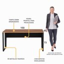 Ver imagem 3 de Escrivaninha Mesa de Escritório 150cm Multimóveis CR25329