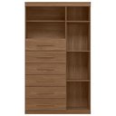 Ver imagem 6 de Cômoda Multiuso 6 Gavetas 1 Porta 96cm Guaíra Jatobá S01 - Mpozenato