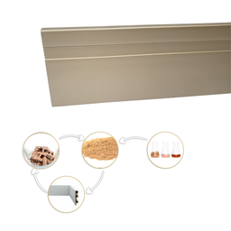 Rodapé 10cm Frisado Bronze Laca 2,40m R3 - 2