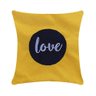 Almofada Love Tecido Suede Bordada 45 x 45 Amarelo - 1