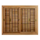 Ver imagem 1 de Janela de Madeira Vitro de Correr Com Veneziana Pantográfica Grade Eucalipto Esel-1.40LX1.20A