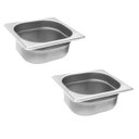 Ver imagem 1 de Conj 2 Cuba Gastronômica Inox GN 1/6x65 mm 1,0 L sem alça