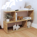 Ver imagem 1 de Mesa Lateral Sofá Mesinha de Apoio Canto Decoração Minimalista Freijó