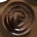 Ver imagem 2 de Jogo de 6 Pratos Rasos Orgânico Florear - Terracota