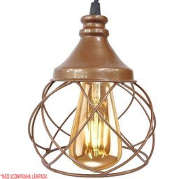 5 Pendentes Aramado Esfera Balonê Cobre Rose Gold Lustre Luminária Teto Regulável Sala Cozinha Agp I - 3