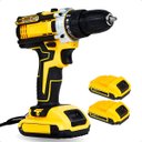 Ver imagem 5 de Parafusadeira Furadeira 48v sem Fio 2 Bateria Bivolt Amarela