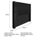 Ver imagem 5 de Cabeceira Casal 140 Cm Para Cama Box Suede Preto