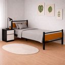 Ver imagem 1 de Cama Juvenil Solteiro Lilly com Colchão Solteiro 88cm Espuma D20 Klm Móveis