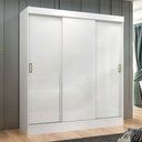 Ver imagem 2 de Guarda-roupa Solteiro Sul 3 Portas 2 Gavetas Branco - Pnr Móveis