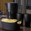 Ver imagem 2 de Kit 12 Cestos para Batata Frita Servir Porções Preto 28x12cm Restaurante Bar Lancheria Plus M Uz
