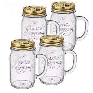 Kit 4 Caneca Quattro Stagioni 415ml com Tampa
