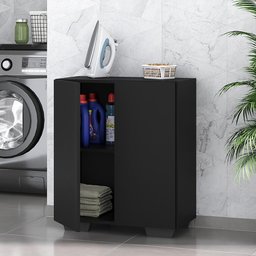 Armário Lavanderia com 2 Portas Multimóveis MP5023 Preto - 1