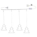 Ver imagem 2 de Kit 5 Cortina Pingente Arvore Branca 108 Leds 4m Bivolt