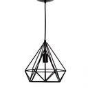 Ver mais imagens de Lustre Luminária Diamante Moderno Pendente 3d Preto Preto