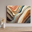 Ver imagem 4 de Quadro Decorativo Dunas Elegante Luxo para Sala de Estar Grande em Tecido Canvas