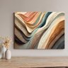 Quadro Decorativo Dunas Elegante Luxo para Sala de Estar Grande em Tecido Canvas - 4